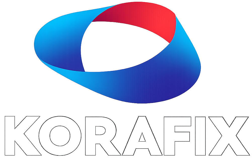 Korafix Oy logo footerissa